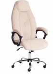 Кресло BOSS (хром) флок , бежевый/бежевый перф., 7/7/06 Tetchair 19390
