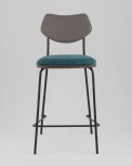 Стул полубарный Casey темно-бирюзовый с серой экокожей Stool Group арт.УТ000039578