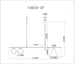 Подвесной светильник Moderli Dellay V4010-3P (220V, на тросе, шарики, асимметрия)