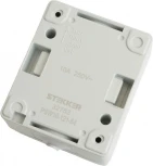 Выключатель двухклавишный (серый,графит) Stekker Велена 32753