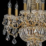 Подвесная большая люстра Osgona Classic 700162 (220V, хрусталь, подсвечник, свеча)