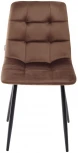 Стул CHILLI G062-10 шоколадный, велюр / черный каркас М-City
