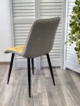 Стул CHIC VF-06/ VF-20 желтый/ серый, ткань/ черный каркас M-City 628M03702