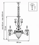 Подвесная люстра Osgona Schon 790111 (220V, хрусталь, подсвечник, свеча)