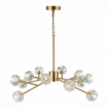 Подвесная люстра на штанге ST Luce Romano SL1166.303.12 (220V, хрусталь, на цепи, шарики, молекулы)