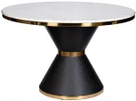 Кухонный стол Garda Decor 76AR-DT813 (Черный,Золото/Белый мрамор)