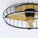 Потолочный светильник светодиодный диммируемый с вентилятором с пультом управлением смартфоном регулировкой цветовой температуры Mantra Nature 7808 (регулировка яркости, 220V, умный дом - Алекса, вертолет)