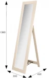 Зеркало напольное BeautyStyle 8 слоновая кость 138 см х 35 см от фабрики Mebelik