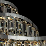 Подвесная люстра Citilux Naiad CL315191 (220V, хрусталь, подвески, на цепи)