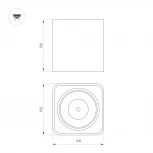 Накладной светильник LED SP-CUBUS-S100x100-8W Warm3000 (BK, 45 deg, 230V) (Arlight, IP20 Металл) 036052