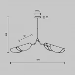 Потолочная люстра на штанге Maytoni Organic MOD225PL-04B (220V)
