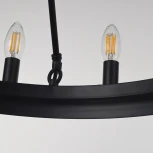 Подвесная большая люстра Citilux Смитсон CL470124 (220V, на цепи, свеча, круглые, под старину, кольцо)