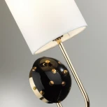 Бра Odeon Light Pollen 5424/1W золотой/черный/белый/металл/керамика/ткань E14 1*40W (220V, круглые)