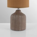 Настольная лампа Lumion Inina 8175/1T коричневый, керамика/текстиль E14 1*40W 220V (выключатель, круглые)