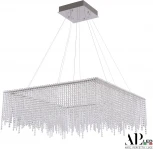 Подвесная люстра светодиодная APL LED Sicilia SH04.86.B.Ni.4000 (220V, хрусталь, на тросе)