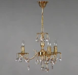 Подвесная люстра Ambiente by Brizzi Benisa 2226/3 WP Tear Drop (220V, хрусталь Asfour, на цепи, подсвечник, свеча)