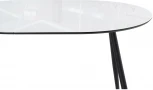 Стол стеклянный Абилин 100(140)х76 ультра белое стекло / черный матовый 516546 Notta