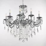 Подвесная люстра Bohemia AL7901 AL79101/10/250 B Ni (220V, подвески, на цепи, подсвечник, свеча)