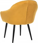 Стул с подлокотниками Вайд, каркас Черный, велюр Горчица 2500000185786 Leset