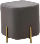 Пуф для гостиной OTTO, цвет Velutto 32 Антрацитовый, велюр / золотой каркас M-City OTTO 464M05079