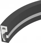 Силиконовый профиль WPH-FLEX-0616-SIDE-S9-5m FULL BLACK (Arlight, Силикон) 045842