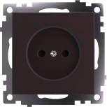 Розетка без заземления со шторками (коричневый) Stekker Катрин 49025