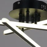 Потолочная люстра светодиодная на штанге с пультом Reluce 08855-3.3-03C BK+GY
