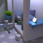 Светильник ночник настольный Gauss NN7026 GTL702 5W 200lm 2700-6000K 5V Li-ion 1200mA голубой диммируемый LED