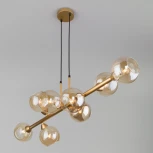 Подвесной светильник Eurosvet Roger 70113/8 янтарный (220V, на проводе, шарики)