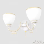Бра с выключателем Arte Milano AM342837 342837/2W WT+G (220V)