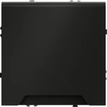 Розетка с заземлением, шторками и крышкой (черный матовый) Voltum S70 VLS040308