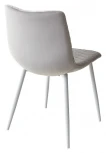 Обеденный стул M-City TINTIN BLUVEL-03 LIGHT GREY / белый каркас