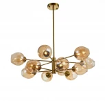 Потолочная люстра на штанге Simple Story 1048 1048-12PL (220V, шарики, молекулы)