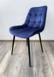 Стул ХОФМАН, цвет H-60 Темно-синий, велюр / черный каркас
