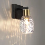 Бра Lumion Ice 6562/1W черный, золотой/прозрачный/металл/стекло E27 1*40W 220V