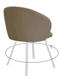 Стул DikLine 258 поворотный, Z48 капучино, ножки белые