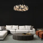 Подвесная люстра с хрусталем 371 Strotskis (220V, на тросе, круглые)