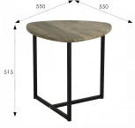 Стол журнальный BeautyStyle 11 дуб крымский состаренный/черный от фабрики Mebelik