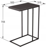 Стол придиванный Агами графит/чёрный от фабрики Mebelik