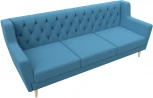 Диван кухонный прямой Брайтон 3 Люкс (Голубой/Рогожка) Лига Диванов арт.123188