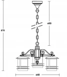 Уличный светильник подвесной Oasis Light TOKIO 68370/3 Bl opal (220V, на цепи, фонарь, IP44)