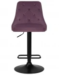 Стул барный DOBRIN JOSEPH BLACK (пудрово-сиреневый велюр (MJ9-52)) 5021_BlackBase-LM BLACK, цвет сиденья пудрово-сиреневый (MJ9-52), основания черный