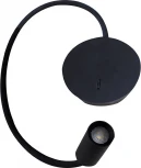 Настенный светильник на гибкой ножке с подсветкой для чтения Donolux Kaa W111043/1 black (LED, 220V, выключатель)