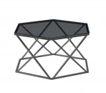 Журнальный столик Stool Group Круз 93*80 стекло smoke сталь темный хром УТ000036337