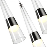 Подвесной светильник каскадный Odeon Light Lump 5044/42L глянц.темн.хром/прозрачный/металл/стекло LED 42W 3000K 4167Лм (220V, на проводе)