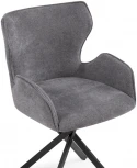 Стул Woodville на металлокаркасе Карлайл крутящийся серый / черный 551070