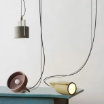 Подвесной бетонный светильник Skovl A Терракот ImperiumLoft Skovl01 (102054-26) (220V, на тросе, круглые)