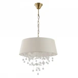 Подвесная люстра с керамическими подвесками (13029/6P Beige) Indigo Tenerezza V000557 (220V, на цепи)