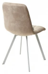 Стул CHILLI SQUARE PK6015-10(VBP210) античный бежевый, велюр/ белый каркас