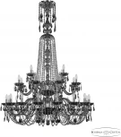 Подвесная люстра Bohemia 1402 1402/16+8+4/400/XL-160/2d Ni M731